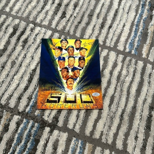  - 500 home run Signed litho Mantle Willie mays - STARWORLDUSA.com