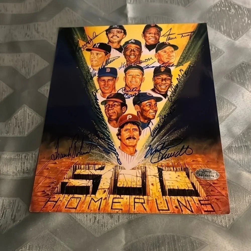  - 500 home run Signed Mantle Aaron Willie mays plus - STARWORLDUSA.com