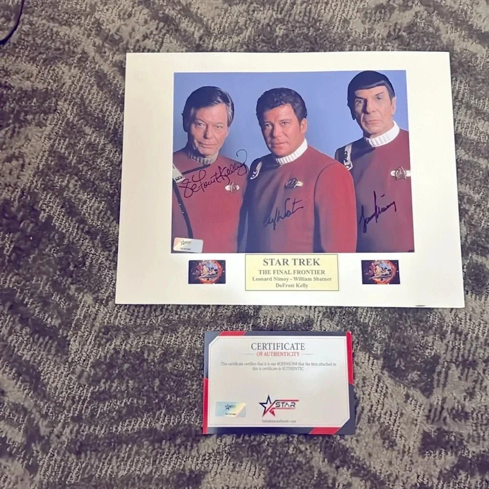  - Autograph Shatner Star Trek shatner Leonard nimoy 8x10 phots - STARWORLDUSA.com