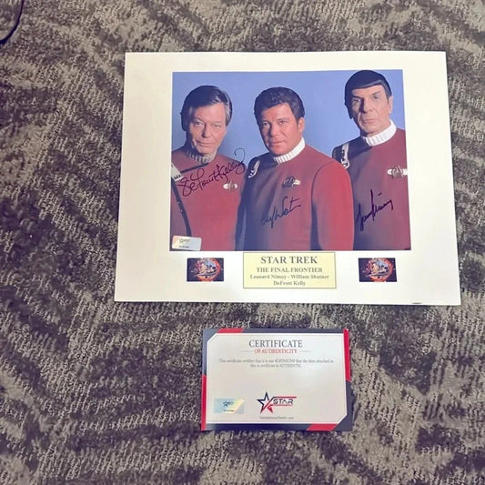  - Autograph Shatner Star Trek shatner Leonard nimoy 8x10 phots - STARWORLDUSA.com