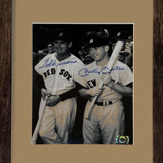  - Autographed Ted Williams Mickey Mantle New York Yankees Boston Red Sox - STARWORLDUSA.com