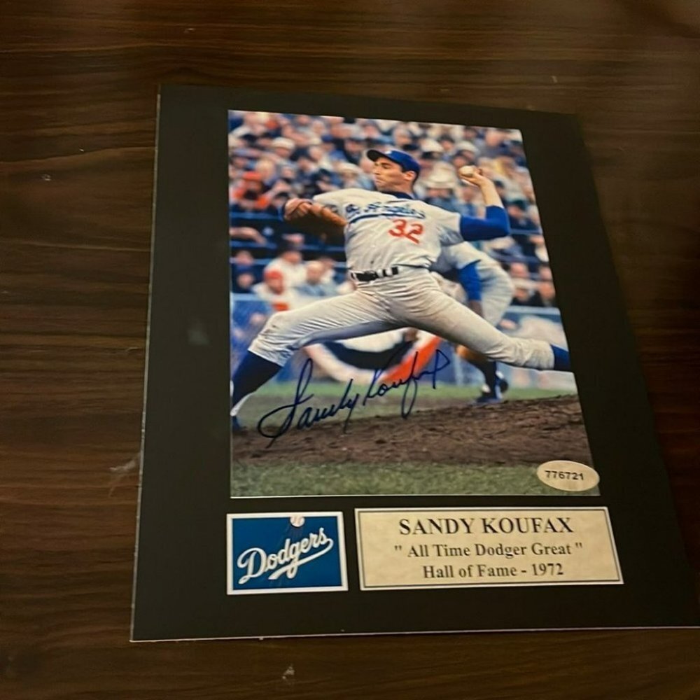 - Sandy Koufax signed picture photograph autographed photo - STARWORLDUSA.com